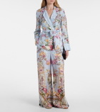 Camilla Tiled In Time floral wide-leg pants