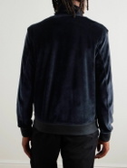 Orlebar Brown - Cassian Cotton-Blend Velour Track Jacket - Blue