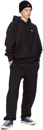 Stüssy Black Embroidered Sweatpants