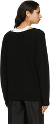 alexanderwang.t Black Classic Bi-Layer Sweater