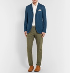 Boglioli - Petrol Unstructured Waffle-Knit Cotton, Linen and Silk-Blend Blazer - Men - Petrol