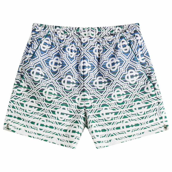 Photo: Casablanca Men's Towelling Shorts in Monogram Gradient