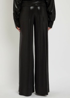 Norma Kamali Elephant Pearlescent Stretch-jersey Trousers Black