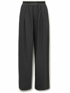 Acne Studios - Pimono Straight-Leg Pleated Gabardine Trousers - Gray