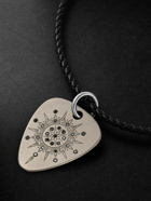 Jenny Dee Jewelry - Strength Mandalic Titanium, Leather and Diamond Necklace