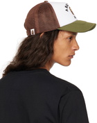 BAPE White & Khaki College Mesh Cap