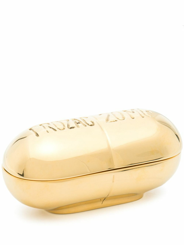 Photo: Jonathan Adler Gold-Tone Prozac Pill Box