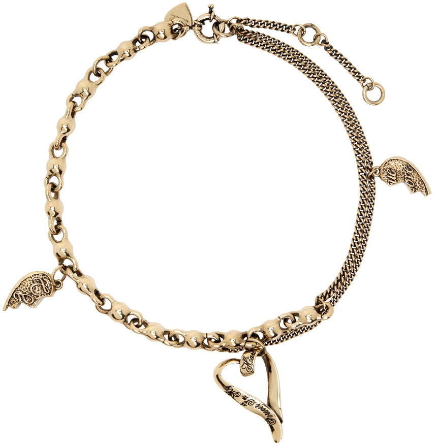 Acne Studios Gold Charm Necklace
