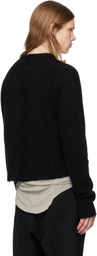 Rick Owens Black Tower Round Neck Sweater