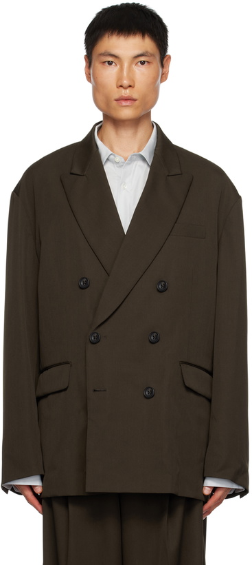 Photo: stein Khaki Peaked Lapel Blazer
