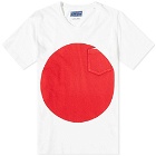 Blue Blue Japan Men's Big Circle Slub T-Shirt in Red