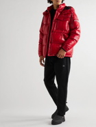 Moncler Genius - 7 Moncler FRGMT Hiroshi Fujiwara Quilted glossed-Shell Hooded Down Jacket - Red