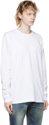 John Elliott White Classic University Long Sleeve T-Shirt