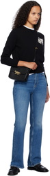 Maison Kitsuné Black Leather Loafers
