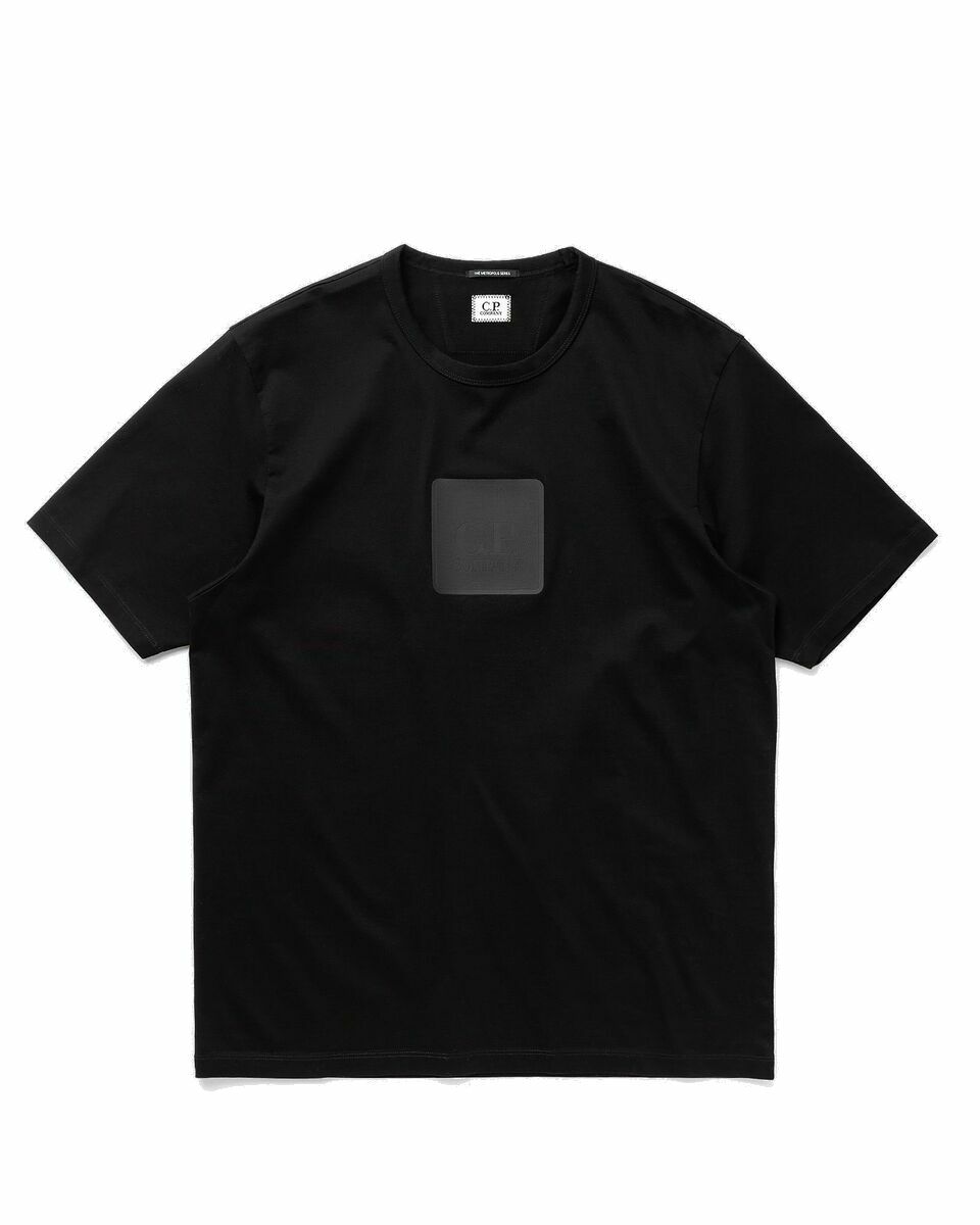 Photo: C.P. Company Metropolis Series Mercerized Jersey Logo Badge T Shirt Black - Mens - Shortsleeves