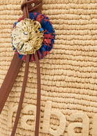 Rabanne Logo-embroidered Raffia Tote - Natural - One Size