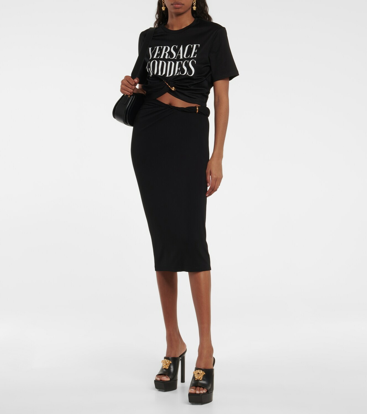 Versace - Medusa leather platform mules Versace