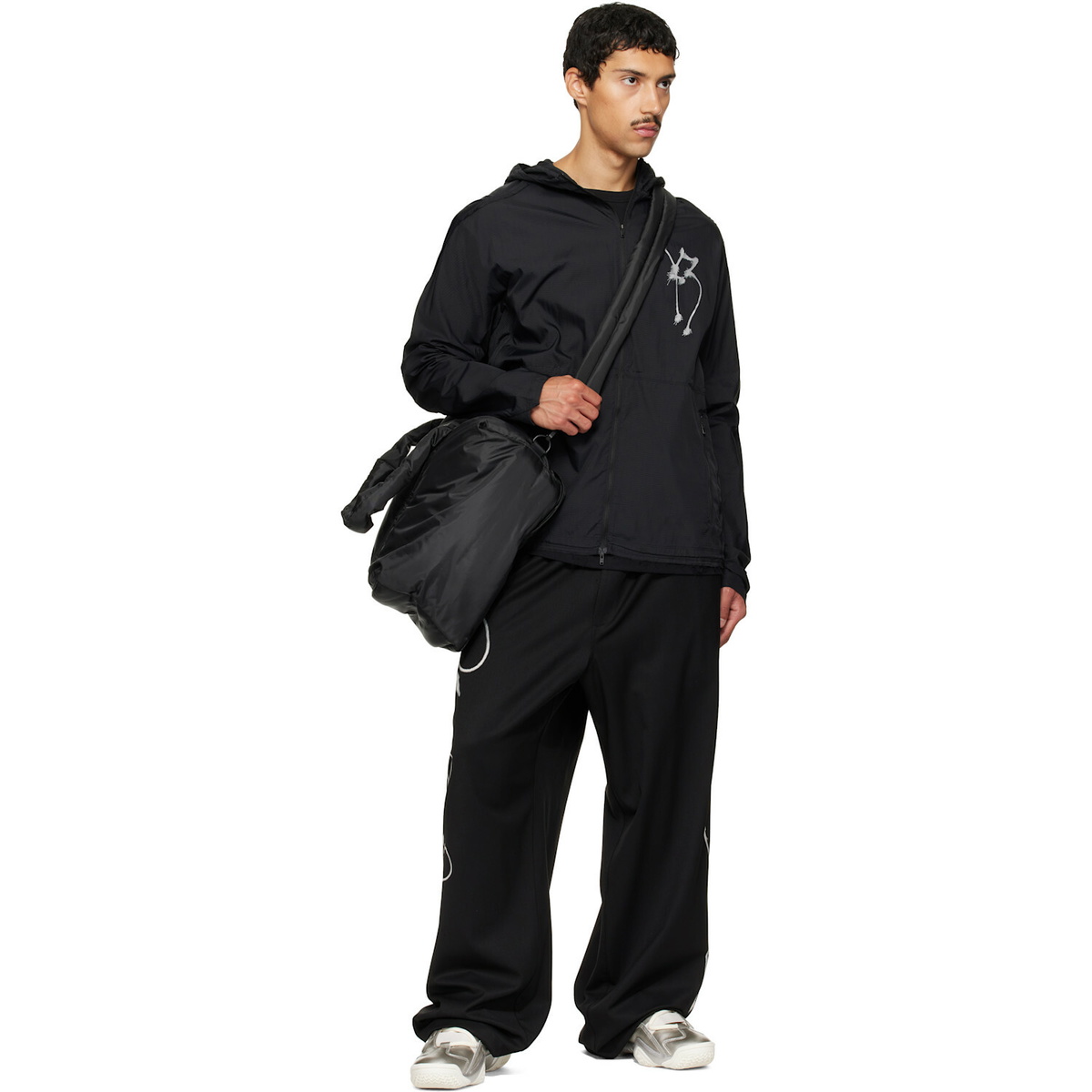 Y-3 Black Padded Weekender Duffle Bag