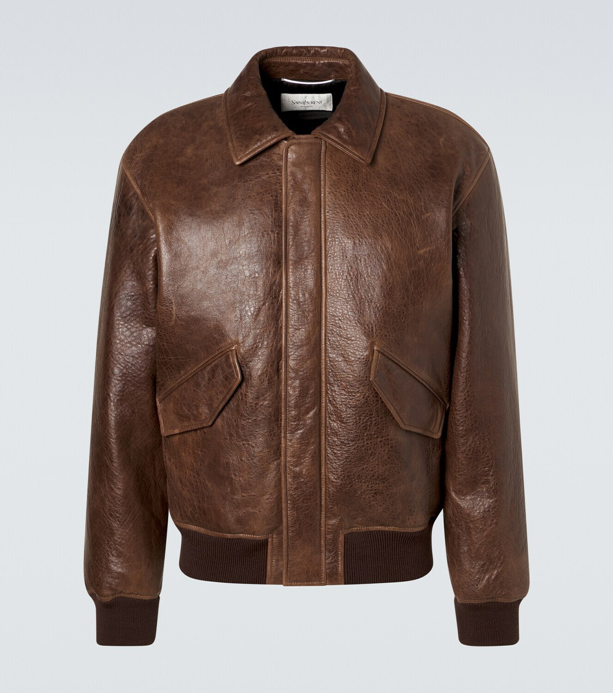 Saint Laurent Leather bomber jacket
