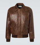 Saint Laurent Leather bomber jacket