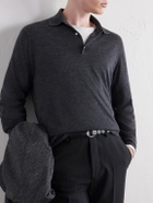 Thom Sweeney - Cashmere and Silk-Blend Polo Sweater - Gray
