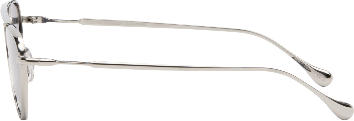 Jil Sander Silver Oliver Peoples 'Edition 1' Aviator Sunglasses