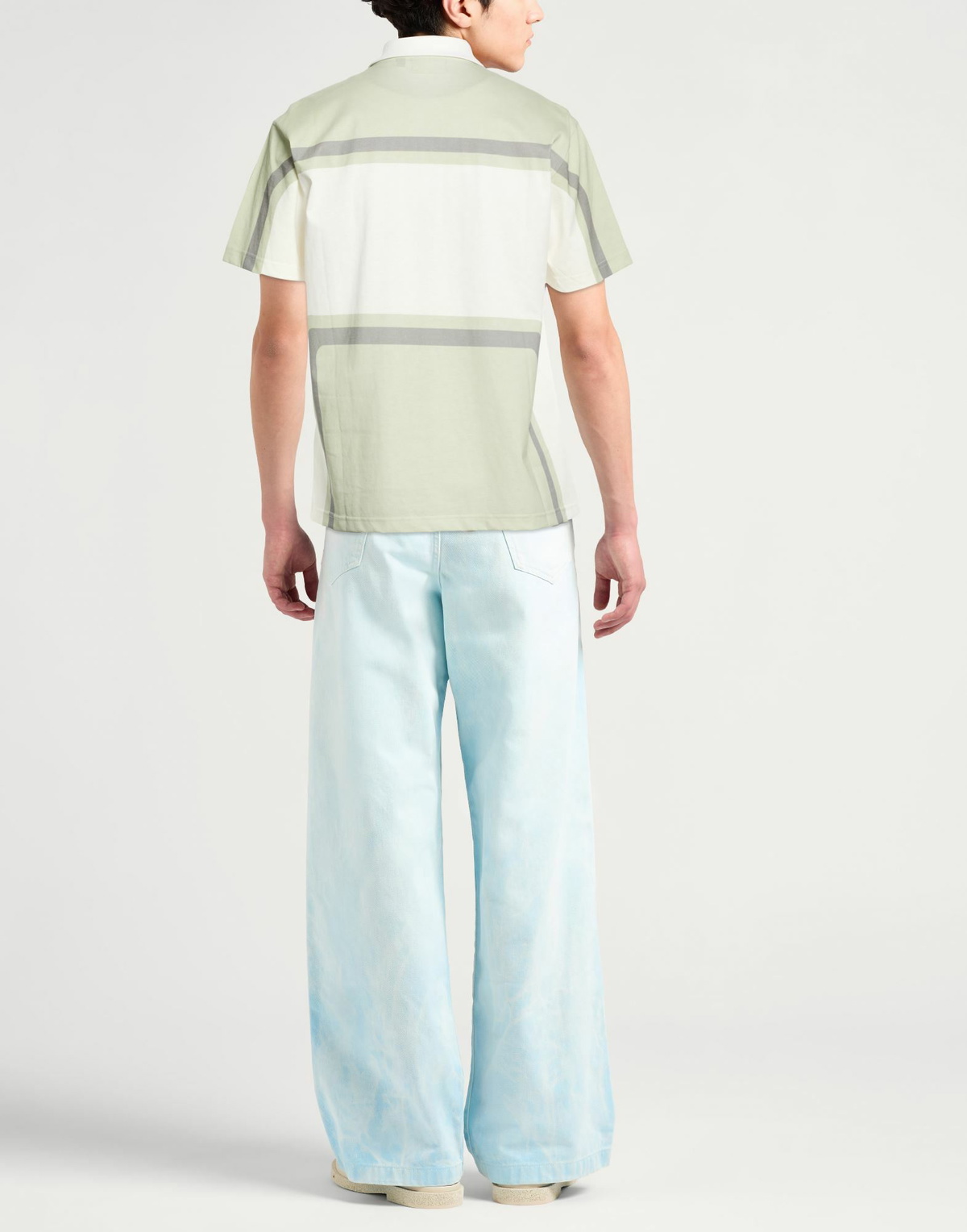 Gcds Mens Polo shirt in Sage green