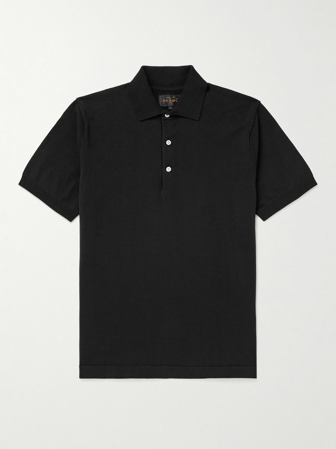 Beams Plus - Cable-Knit Linen and Cotton-Blend Polo Shirt