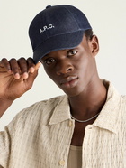 A.P.C. - Charlie Logo-Embroidered Denim Baseball Cap - Blue