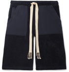 Loewe - Paula's Ibiza Cotton-Terry and Jersey Drawstring Shorts - Navy