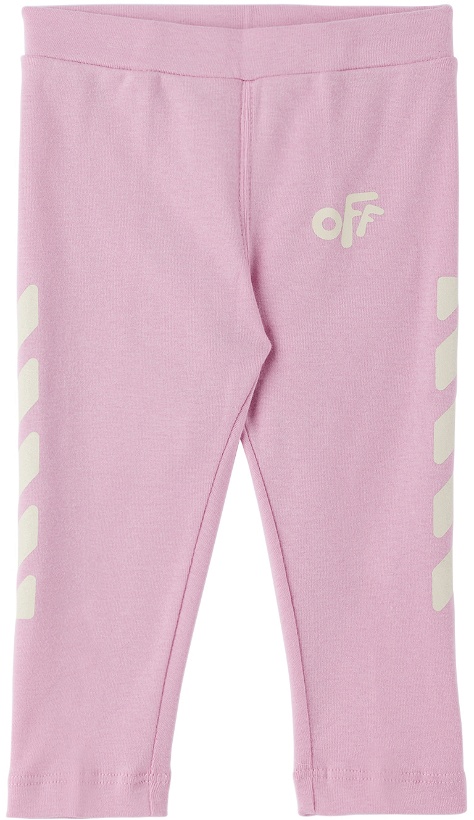 Photo: Off-White Baby Pink Rounded Leggings