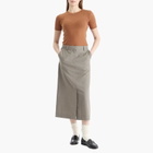 Auralee Women's Sheer Rib T-Shirt in Brown