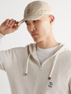 Brunello Cucinelli - Logo-Embroidered Suede Baseball Cap - Neutrals