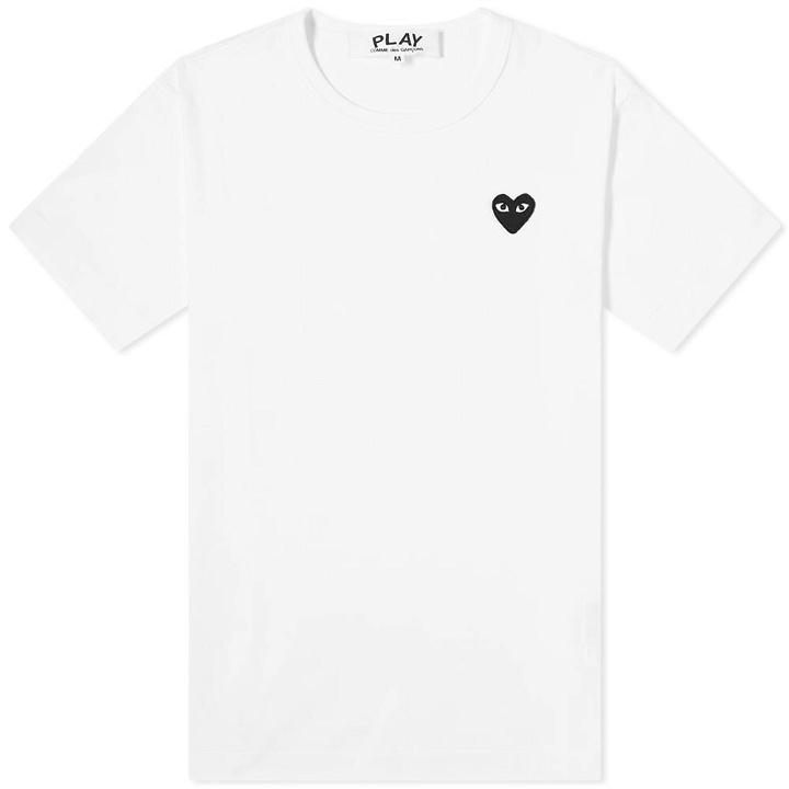 Photo: Comme des Garçons Play Men's Basic Logo T-Shirt in White/Black