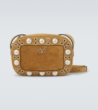 Valentino Garavani Nellcôte studded suede crossbody bag