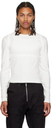 Parnell Mooney White Layered Long Sleeve T-Shirt