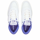 Reebok Men's Club C Mid II Vintage Sneakers in White/Chalk/Bold Purple