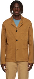 PS by Paul Smith Tan Convertible Collar Jacket