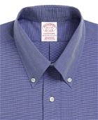Brooks Brothers Men's Traditional Extra-Relaxed-Fit Dress Shirt, Button-Down Collar | French Blue
