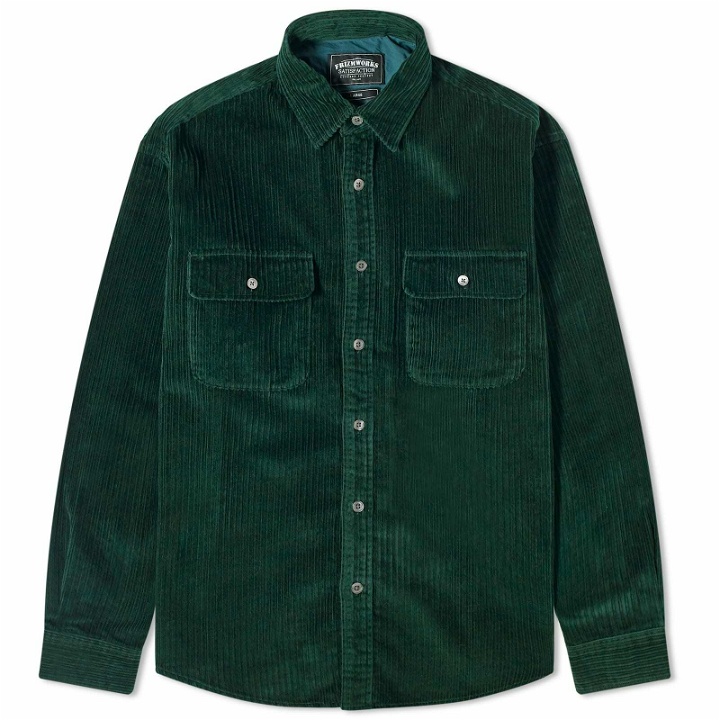 Photo: FrizmWORKS Men's Alternate Corduroy Shirt in Dark Green