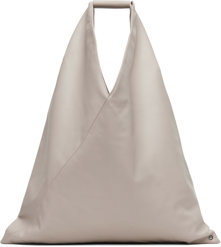 Photo: MM6 Maison Margiela Taupe Classic Medium Triangle Tote