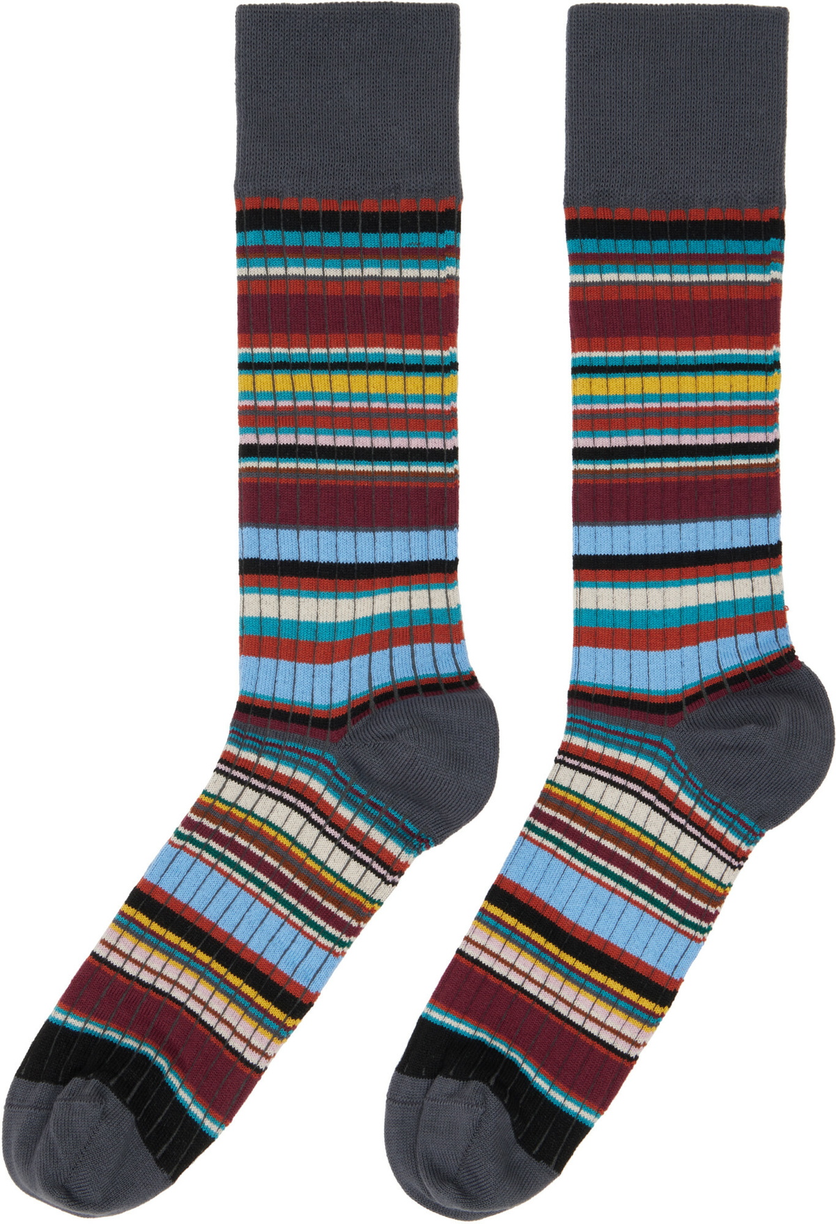 Paul Smith Three-Pack Multicolor Stripe Mix Socks