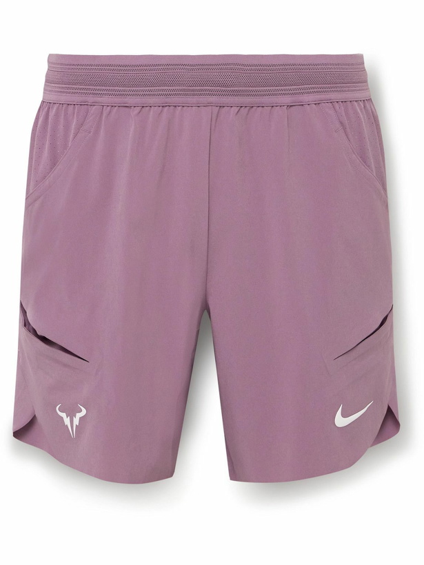 Photo: Nike Tennis - NikeCourt Rafa Straight-Leg Dri-FIT ADV Shorts - Purple