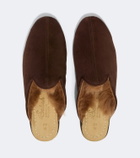 Sabah Shearling-lined suede mules
