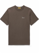 DIME - Logo-Embroidered Cotton-Jersey T-Shirt - Brown