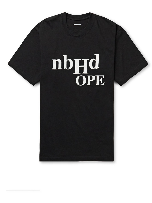 Photo: NEIGHBORHOOD - Hope Printed Cotton-Jersey T-Shirt - Black