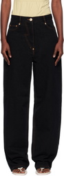 Pushbutton Black Straight Jeans