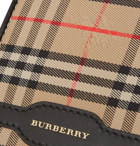 Burberry - Checked Twill and Leather Billfold Wallet - Men - Tan