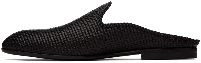 Lardini Black Woven Mules