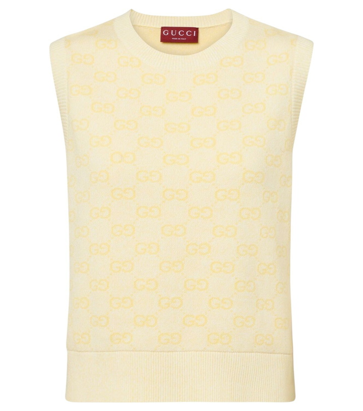 Photo: Gucci GG cotton sweater vest